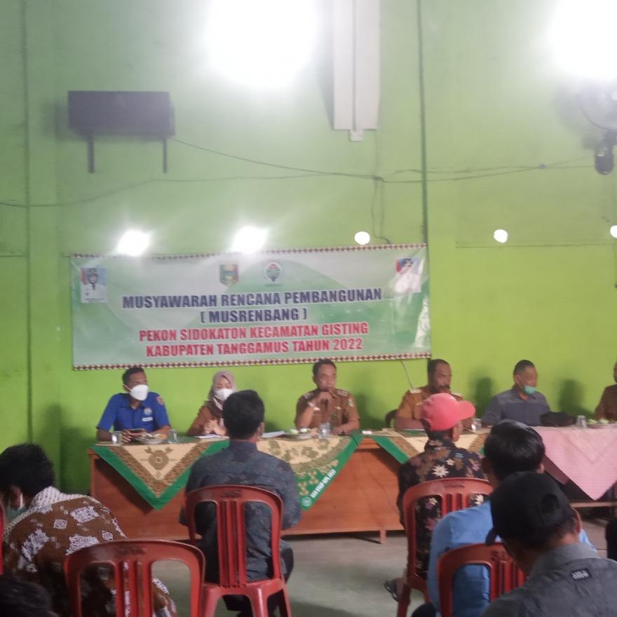 MUSYAWARAH RENCANA PEMBANGUNAN ( MUSRENBANG ) PEKON SIDOKATON TAHUN 2022
